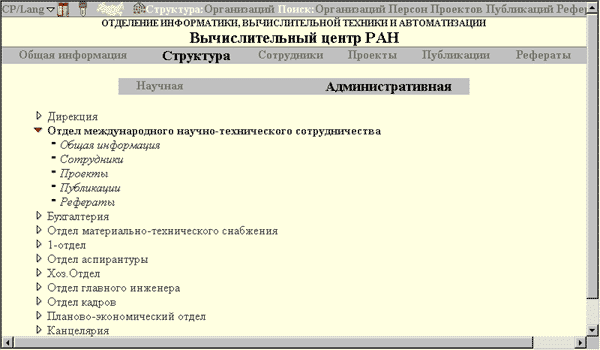 Административная структура организации